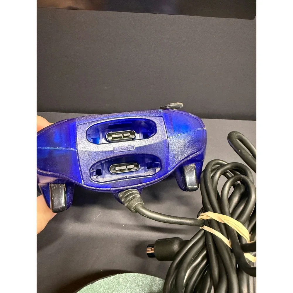 Microsoft Xbox Controller S Translucent Blue Wired Gamepad X09-64241-01 Original